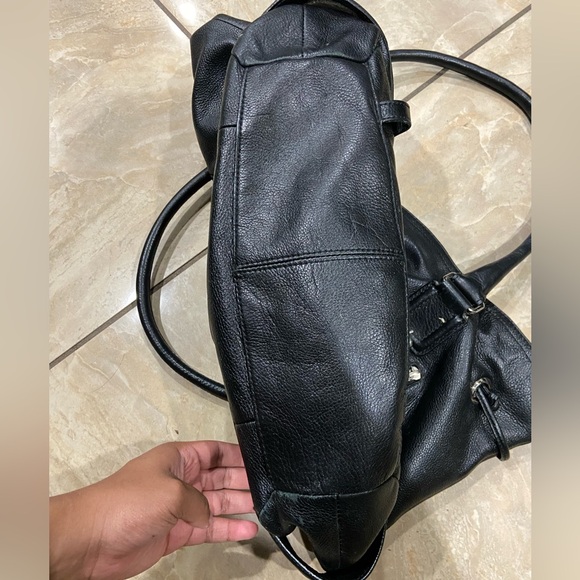 Cole Haan Shoulder Bag Purse Black Leather Large - Picture 6 of 6